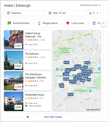 Local Search for Hotels